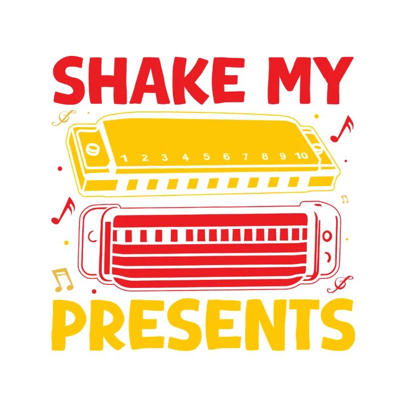 Funny Harmonica Player Shake My Presents Harmonica