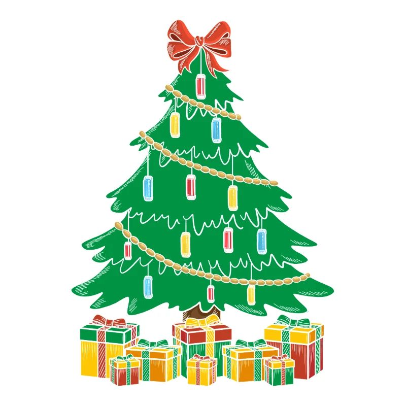 Funny Harmonica Player Christmas Tree Harmonica