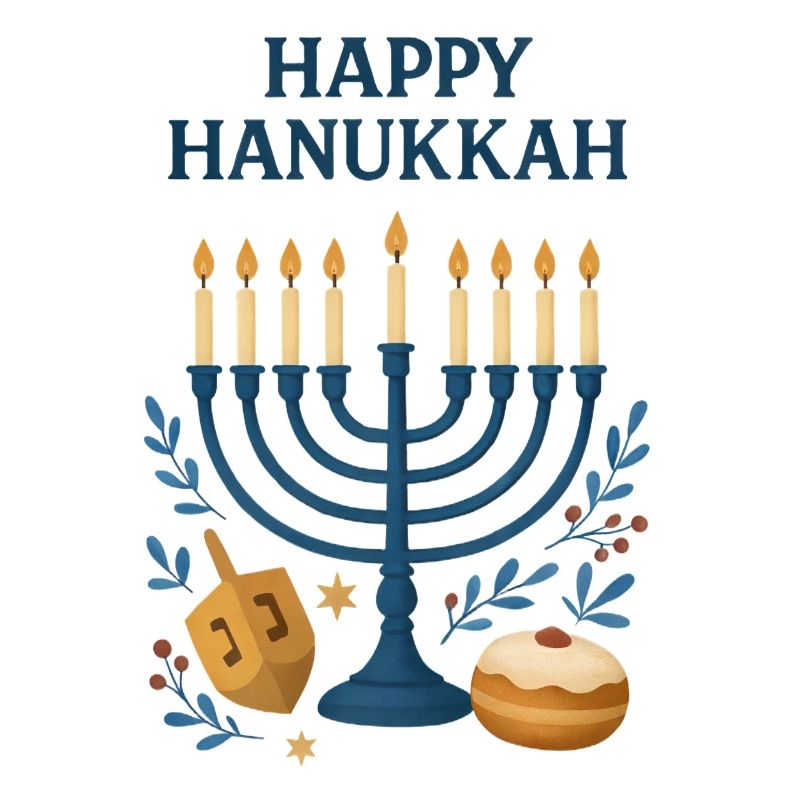 Joyeux Menorah festif de Hanoucca