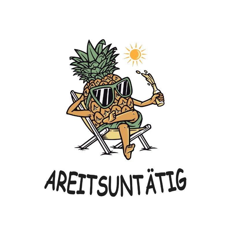 Idle – Funny pineapple in vacation mode