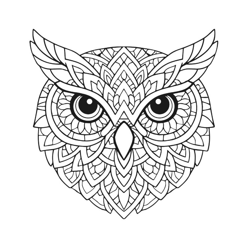 Mandala Eulen Ornament