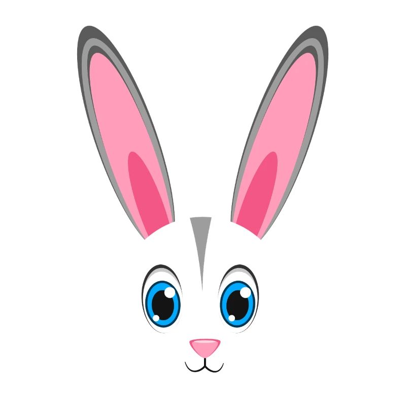 Cute Rabbit Face Kawaii Bunny Easter Lazy Costume