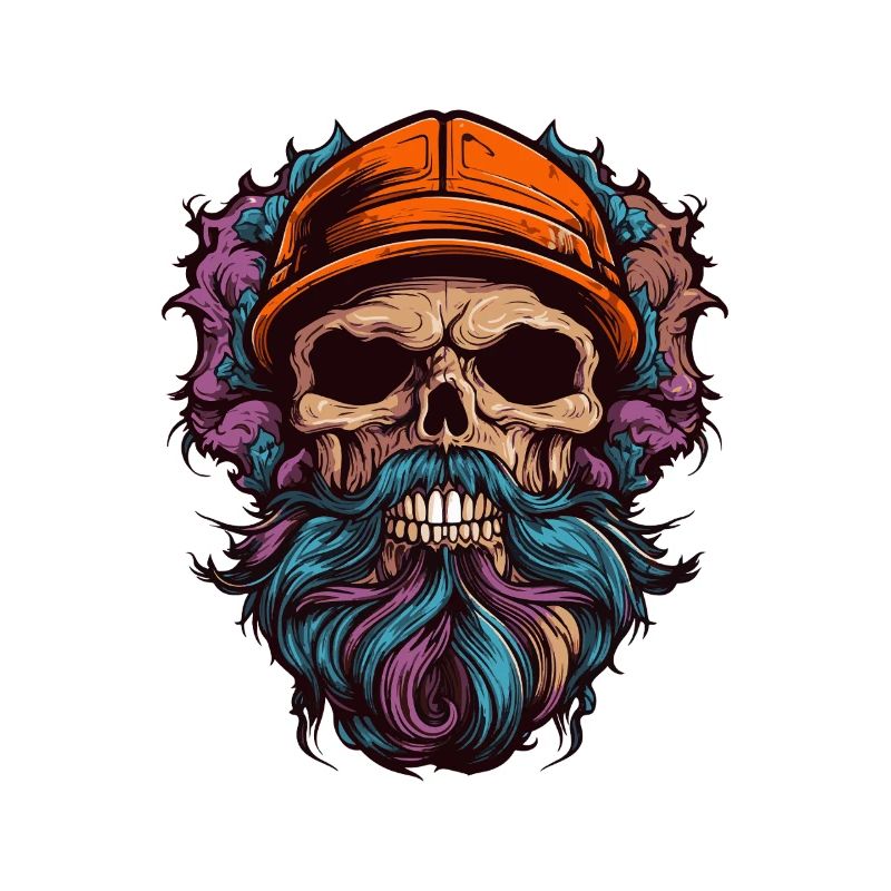 Crâne avec barbe