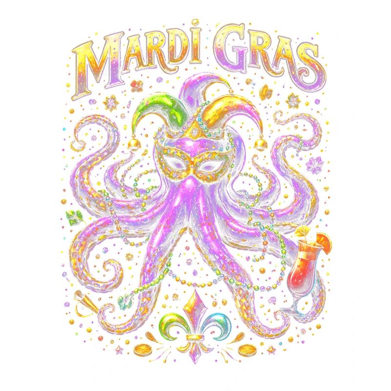 Mardi Gras Octopus Octopus Mask