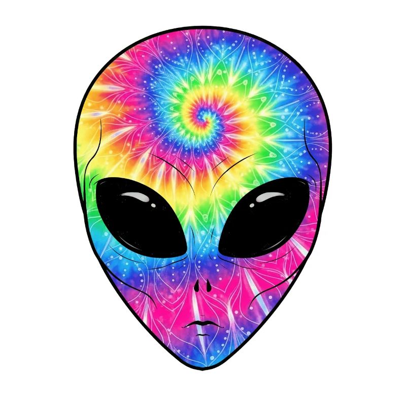 Visage d’extraterrestre TieDye Psychédélique