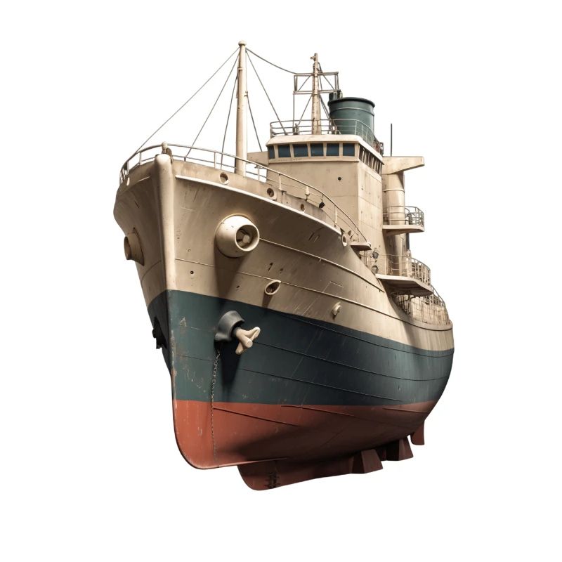 Gros plan d’un cargo vintage