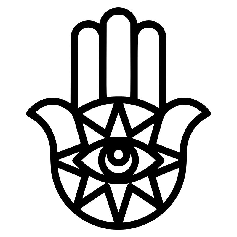 Silhouette de Fatima de la Main Hamsa