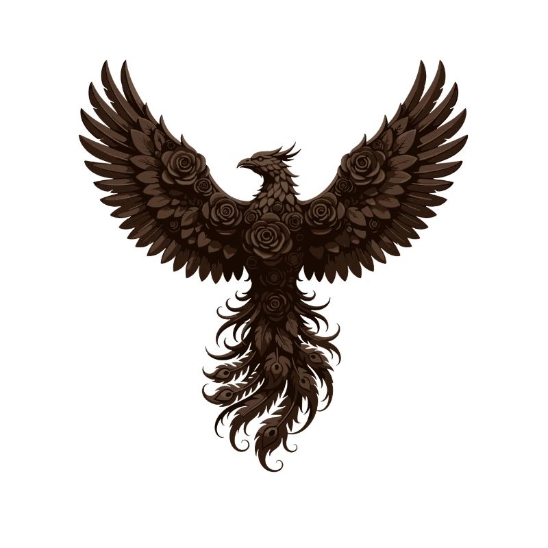 Dark brown rose phoenix