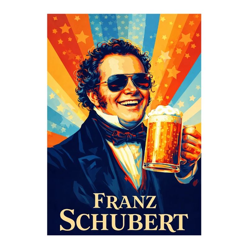 Franz Schubert Beer Poster Retro