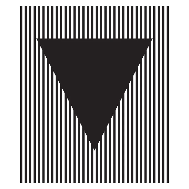 Inverted Triangle on Striped Field