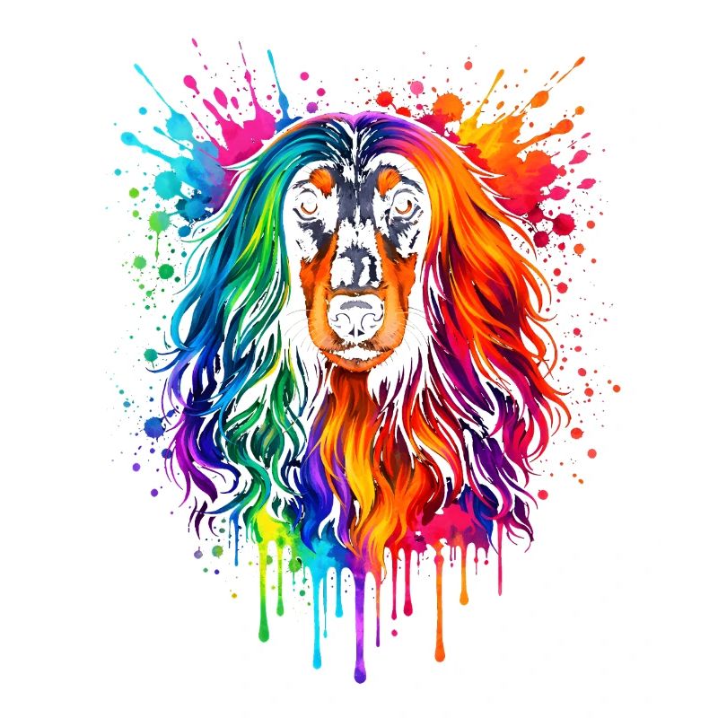 Afghan Hound | Windhund Pop Art
