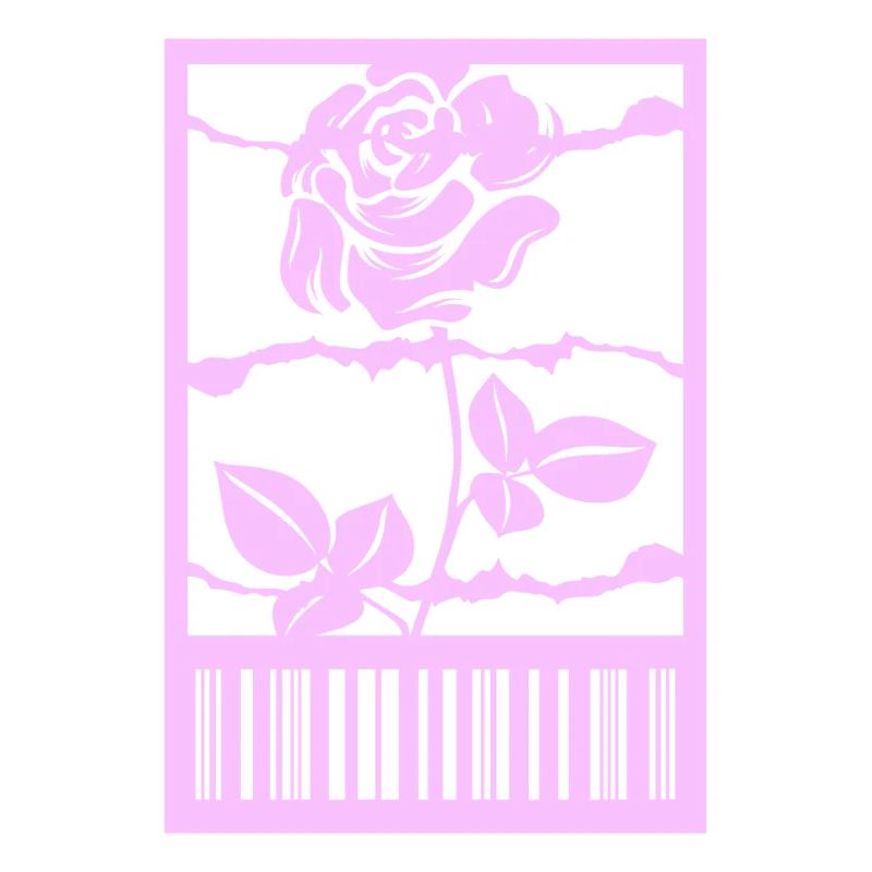 Gothic Rose Barbed Wire Barcode Urban Style