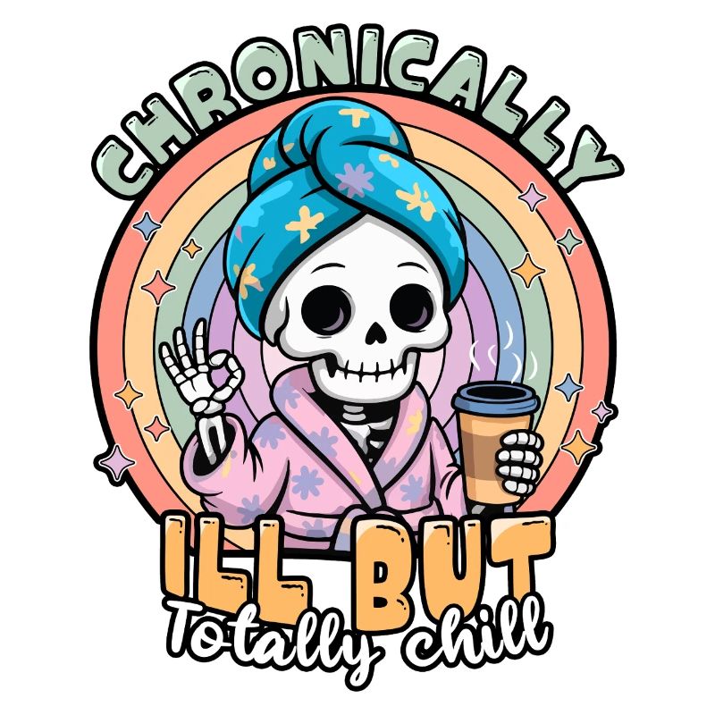 Fibromyalgia Awareness Chronically Ill Skeleton