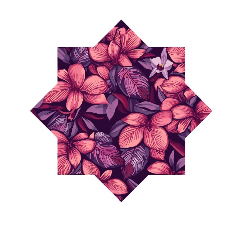 Pink tropical floral pattern