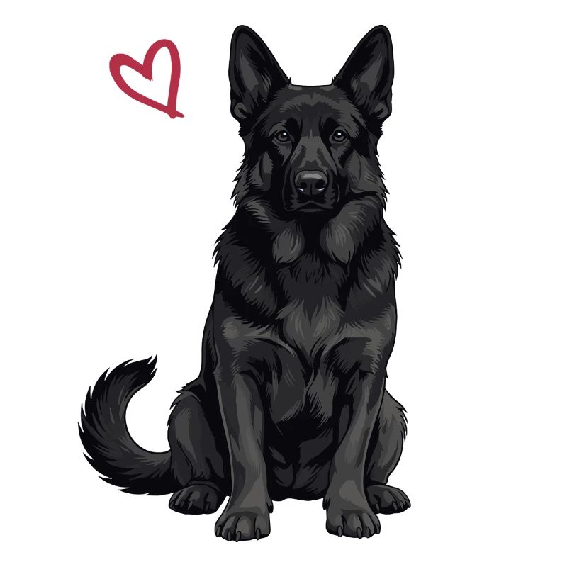 Schwarzer Deutscher Schäferhund