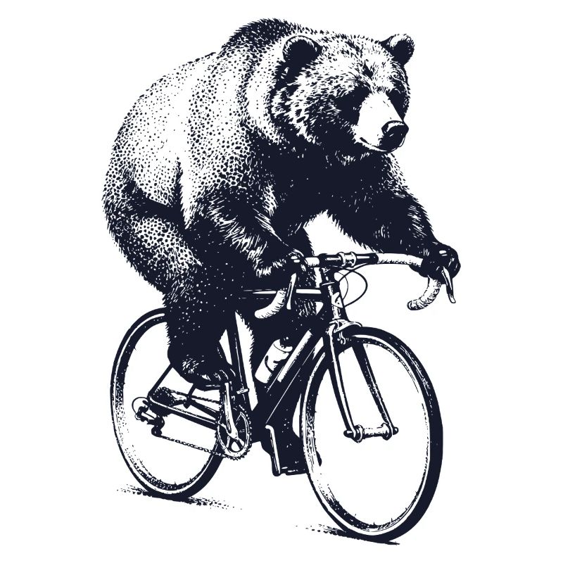 Bear sur une moto de course