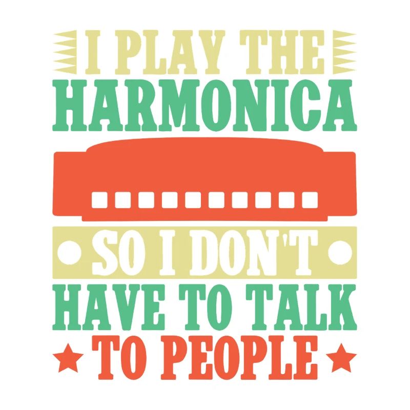 Joueur d’harmonica drôle, je joue, ne parle pas harmonica.