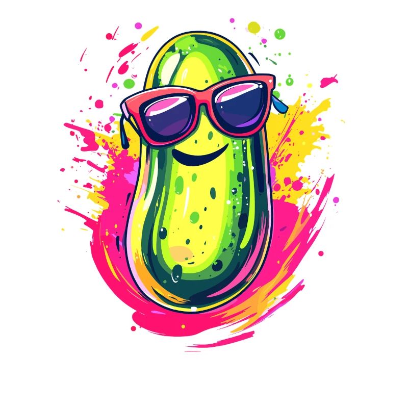 Coole Gurke mit Sonnenbrille
