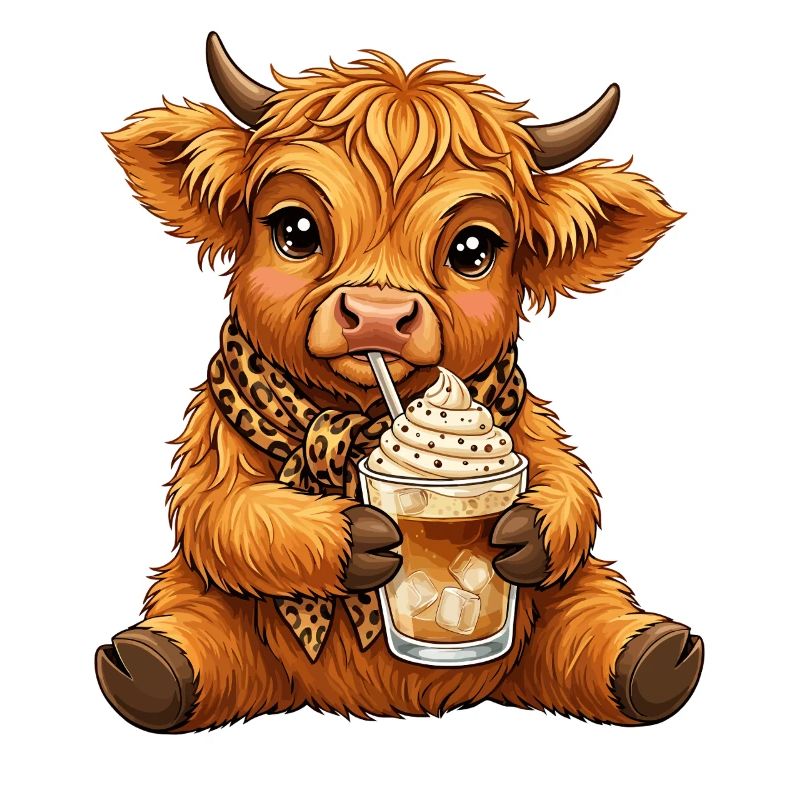Highland Cow Eiskaffee