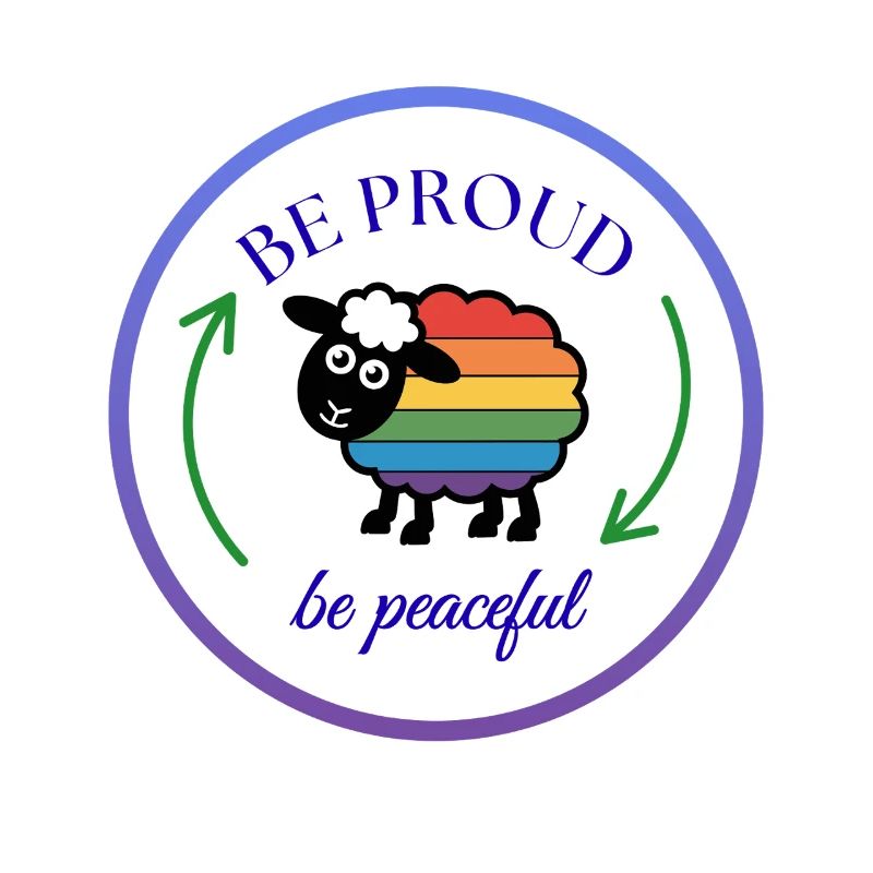 Pride Regenbogen-Schaf: Stolz und Friedlich