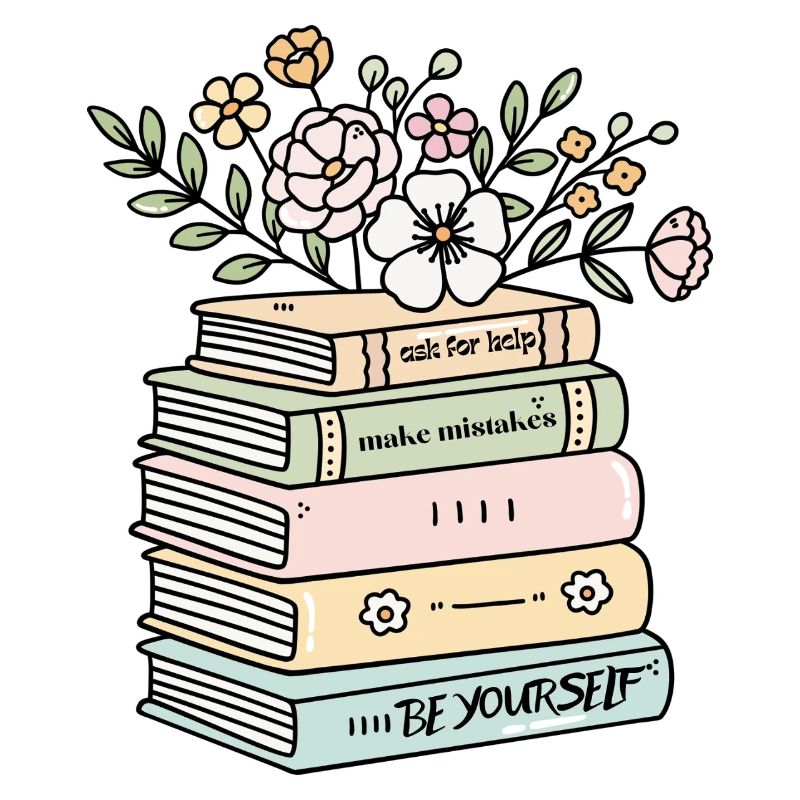 Be Yourself Book Stack Motivation