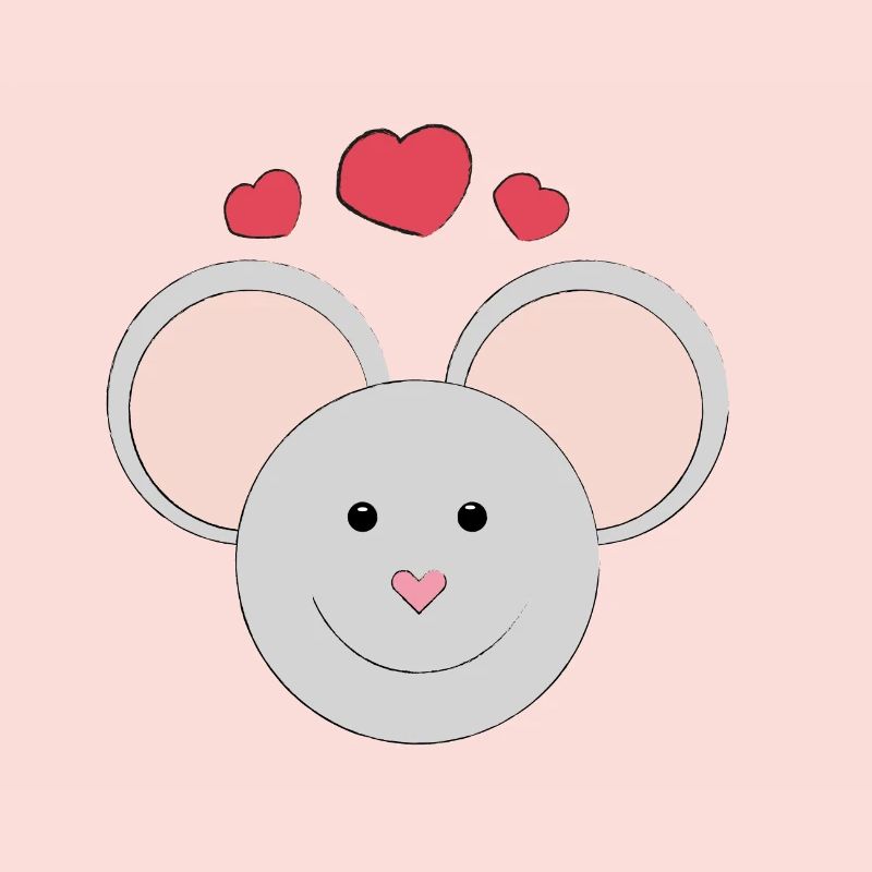 Süße lachende Maus - Geschenk - Geschenkidee