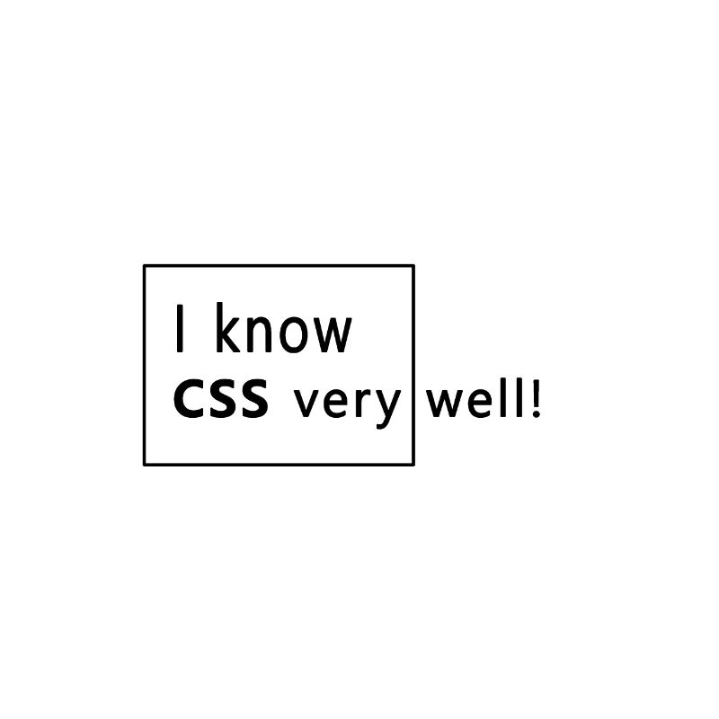 Je connais CSS.