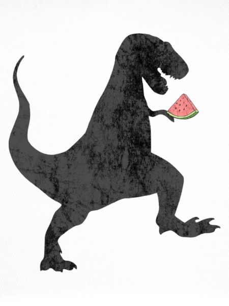 Dino mit Melone