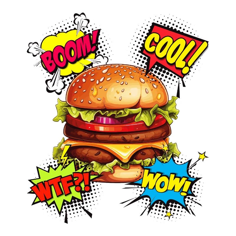 Burger, Pop Art, Hamburger, Cheeseburger, Restauration rapide