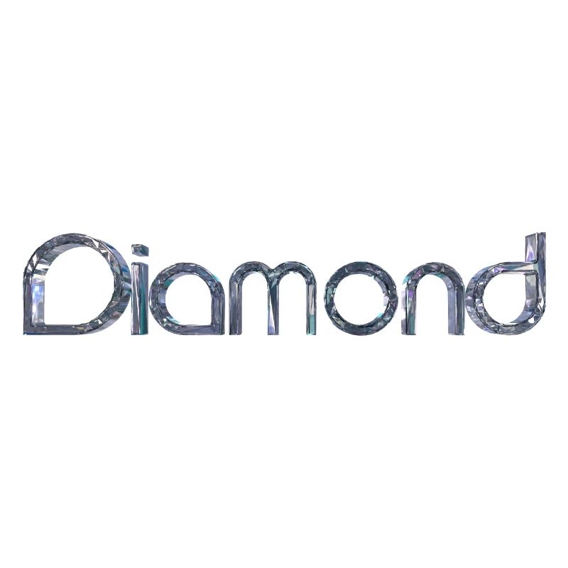 Stilisierter Text mit Diamant