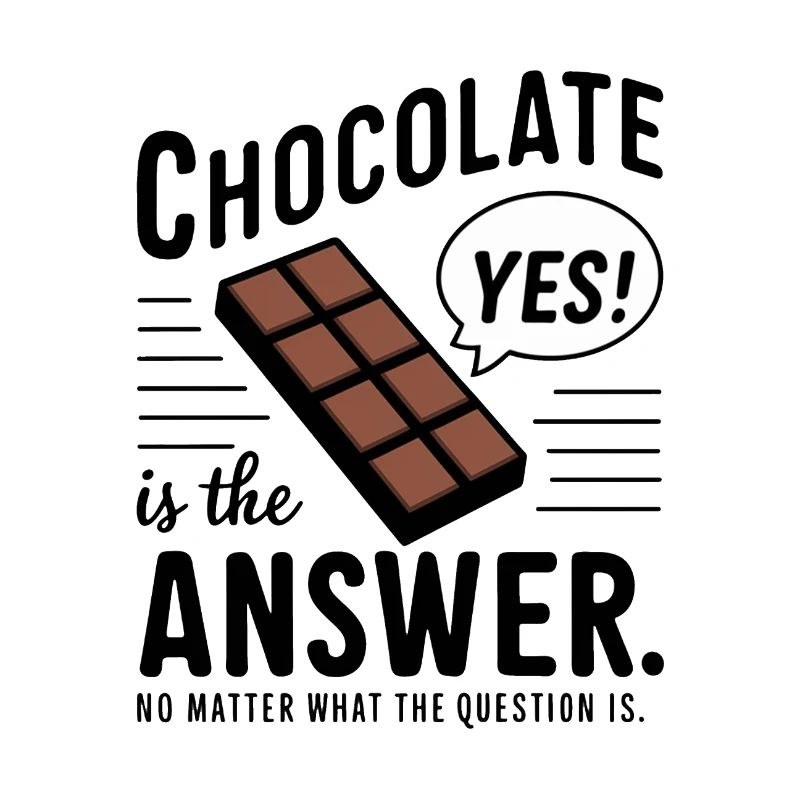 Le chocolat est la réponse. Peu importe la question