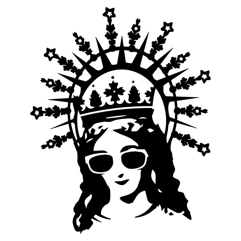 La Mère de Dieu avec des lunettes de soleil