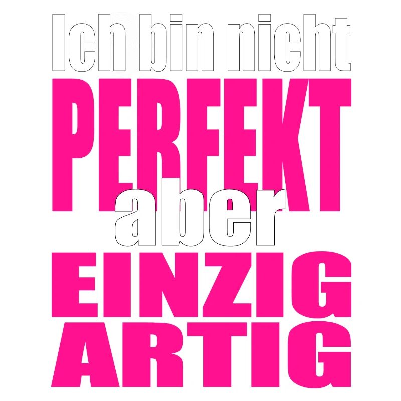 Nicht perfekt, einzigartig in Pink