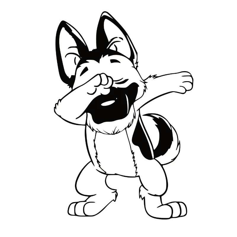 Dabbing German Shepherd
