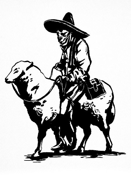 Schaf mit Schäfer