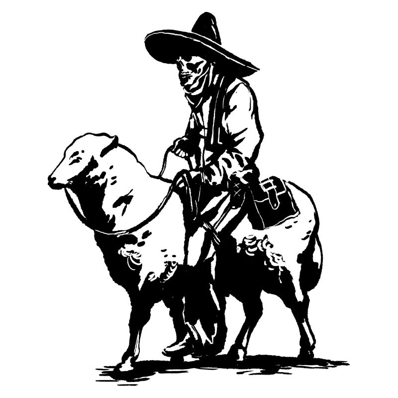 Sheep with shepherd