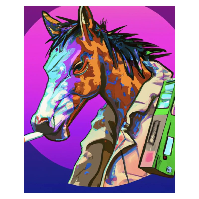 rauchendes Pferd