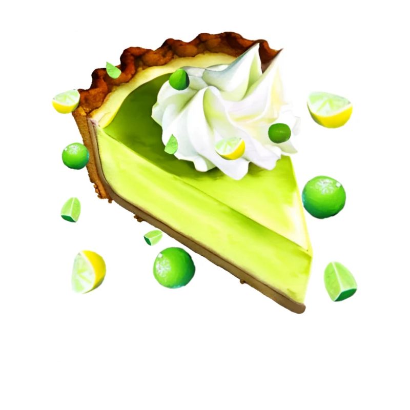 Lime Cake Piece Key Lime Pie