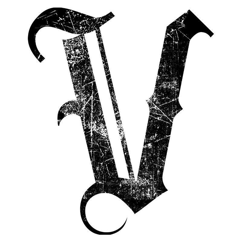 Tshirt alphabet initial V