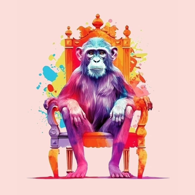 Monkey King - Singe sur le trône - Jeux de couleurs