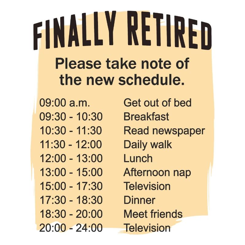 Retired Schedule Daily Routine