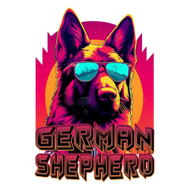 Deutscher Schäferhund mit Sonnenbrille