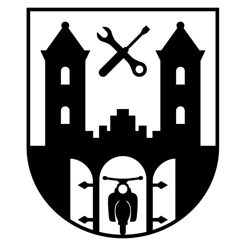 Suhl emblem with star sparrowhawk hawk (+ your text)
