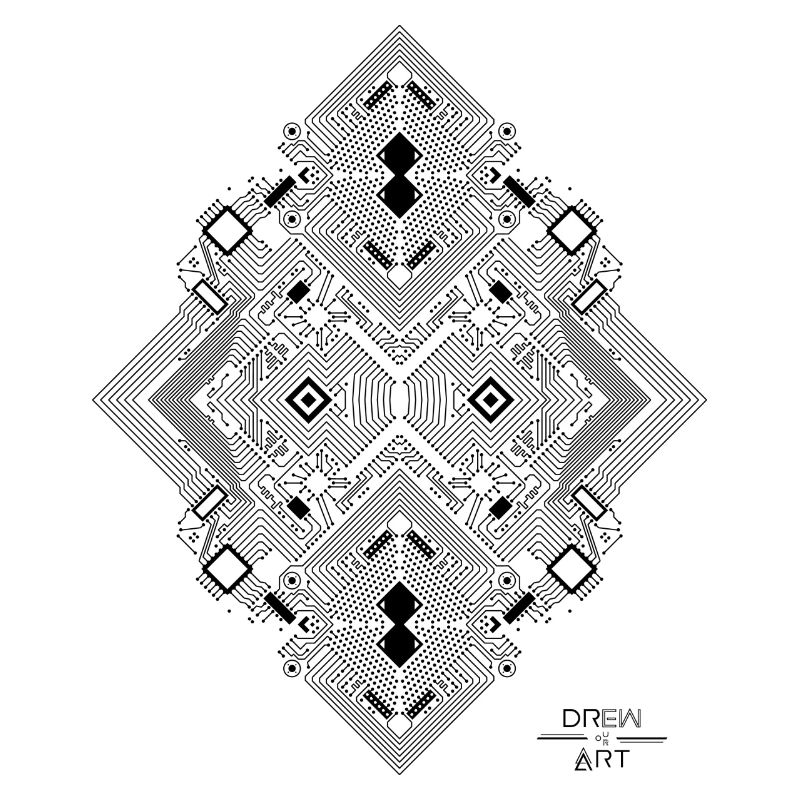 PRINTED CIRCUIT 1 black