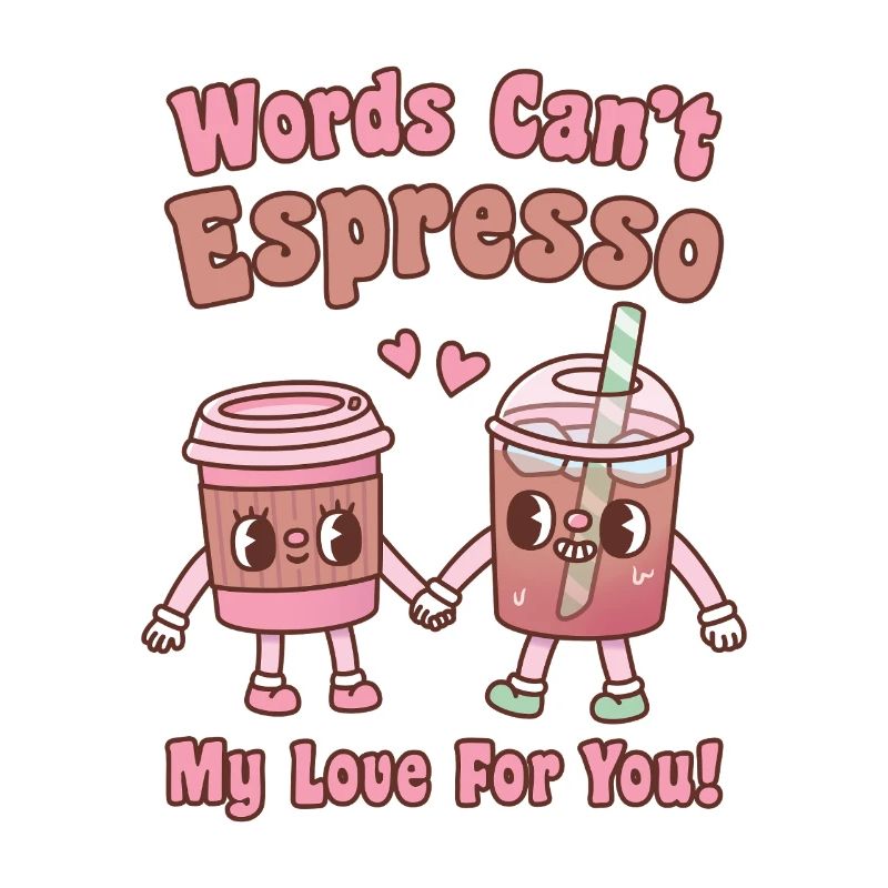 Café mignon couple mots ne peut pas espresso mon amour