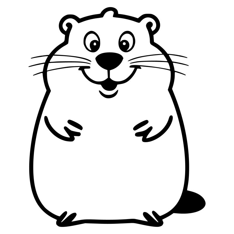 Chubby beaver as vector illustration