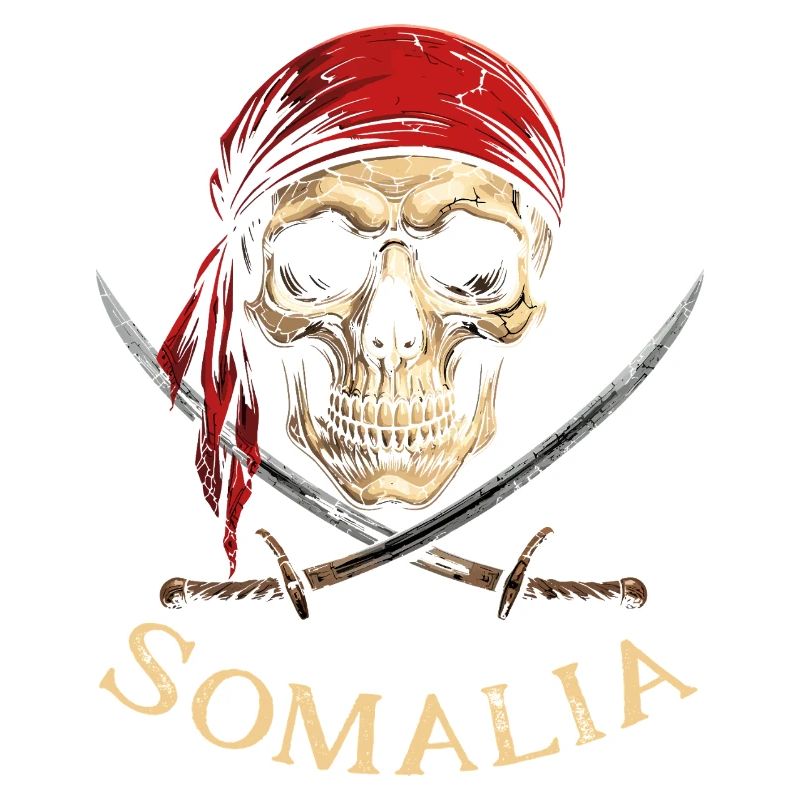 Red Pirate Skeleton Head