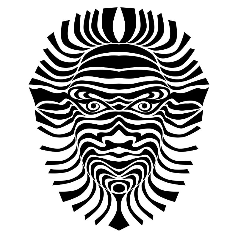 Psy-Chic Psychedlic Sixties Good Voodoo Mask