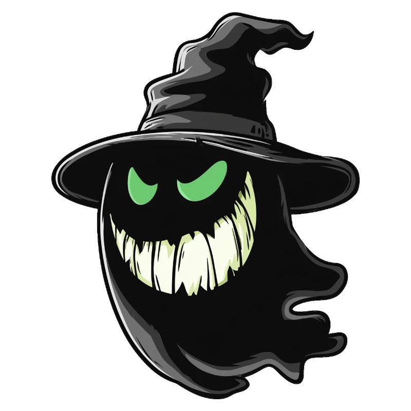 fantôme avec sourire, spectre errant, apparition