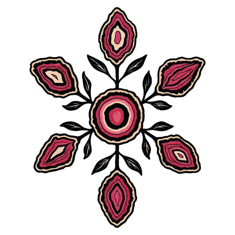 Rose Petal Mandala Pattern